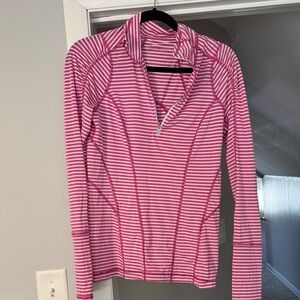 Zella Fuchsia and White Striped Shirt